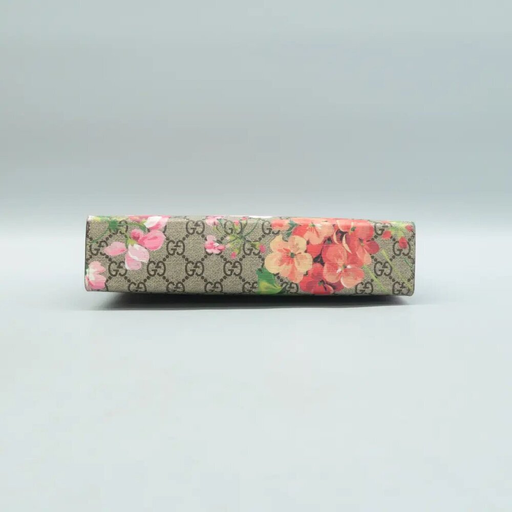 100% Authentic GUCCI Blooms Brown Canvas Clutch Bag 550-091524 - Picture 5 of 12